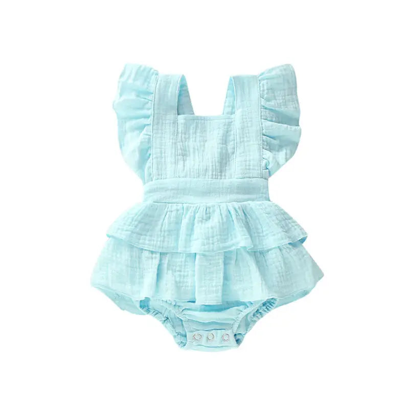 Mini Ruffle Cotton Romper