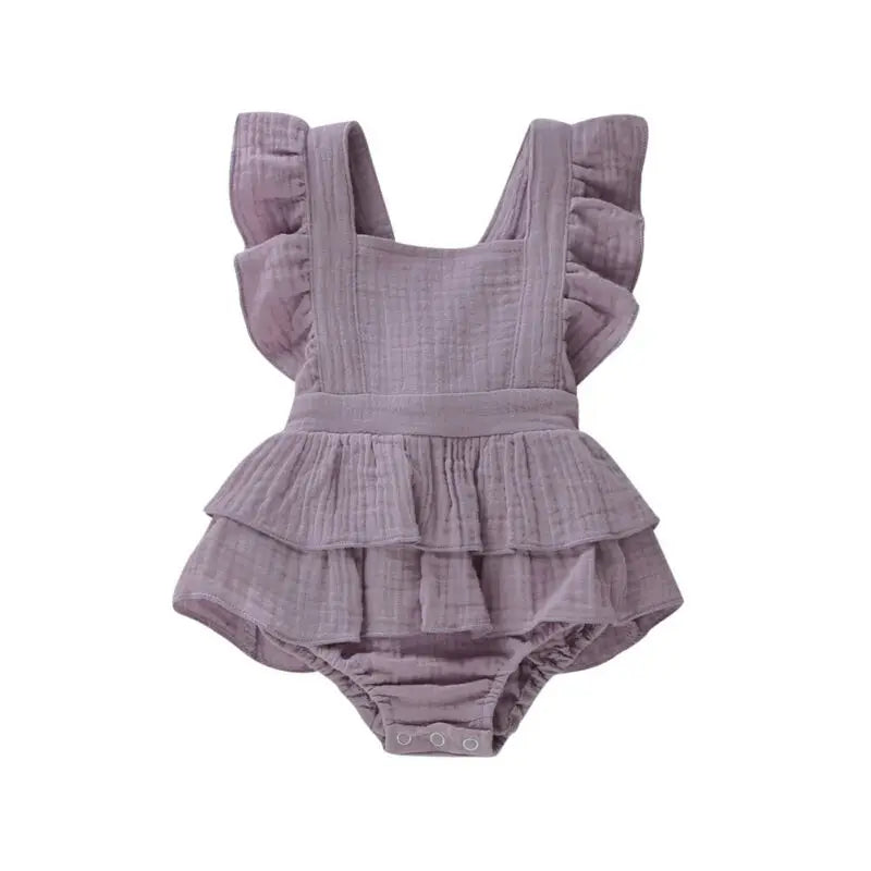 Mini Ruffle Cotton Romper
