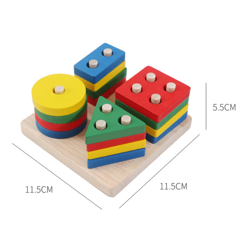 Mini Wooden Blocks – Montessori Shapes