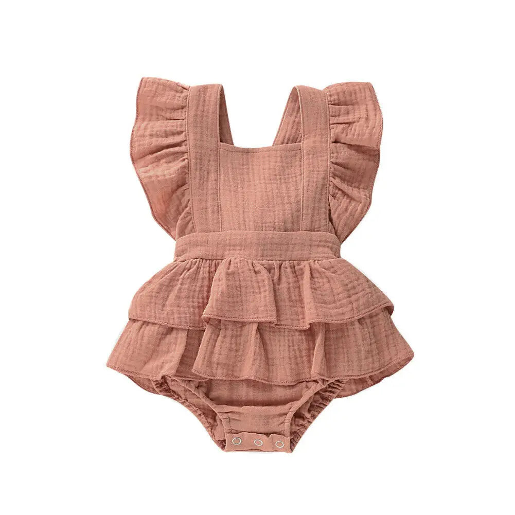 Mini Ruffle Cotton Romper