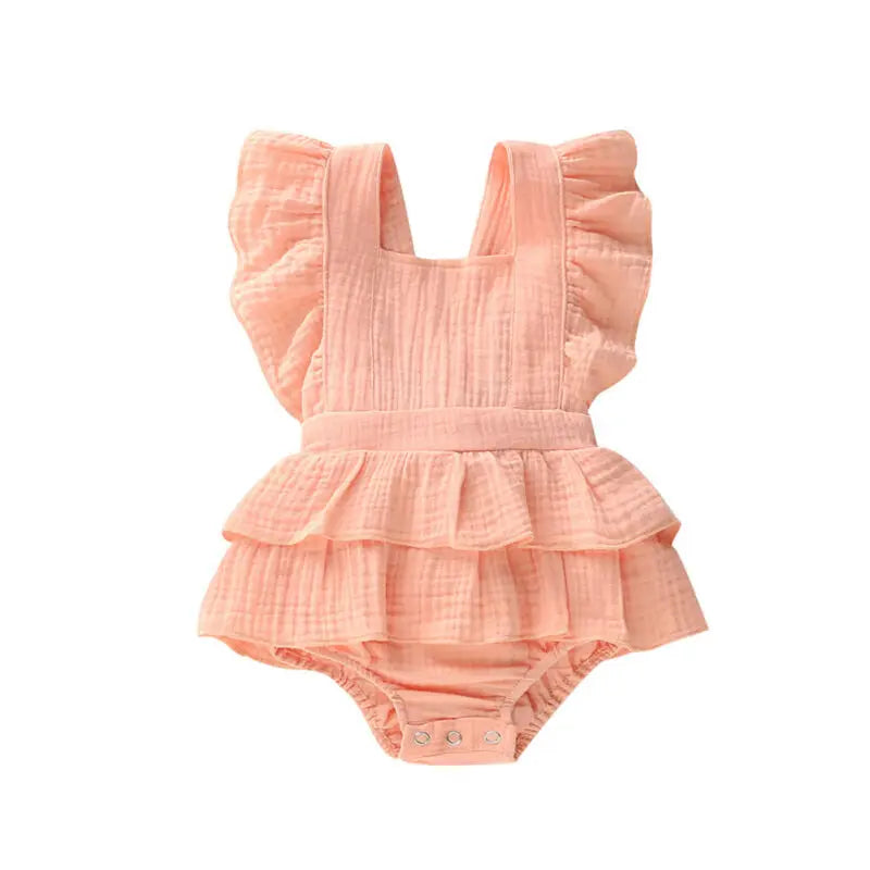 Mini Ruffle Cotton Romper
