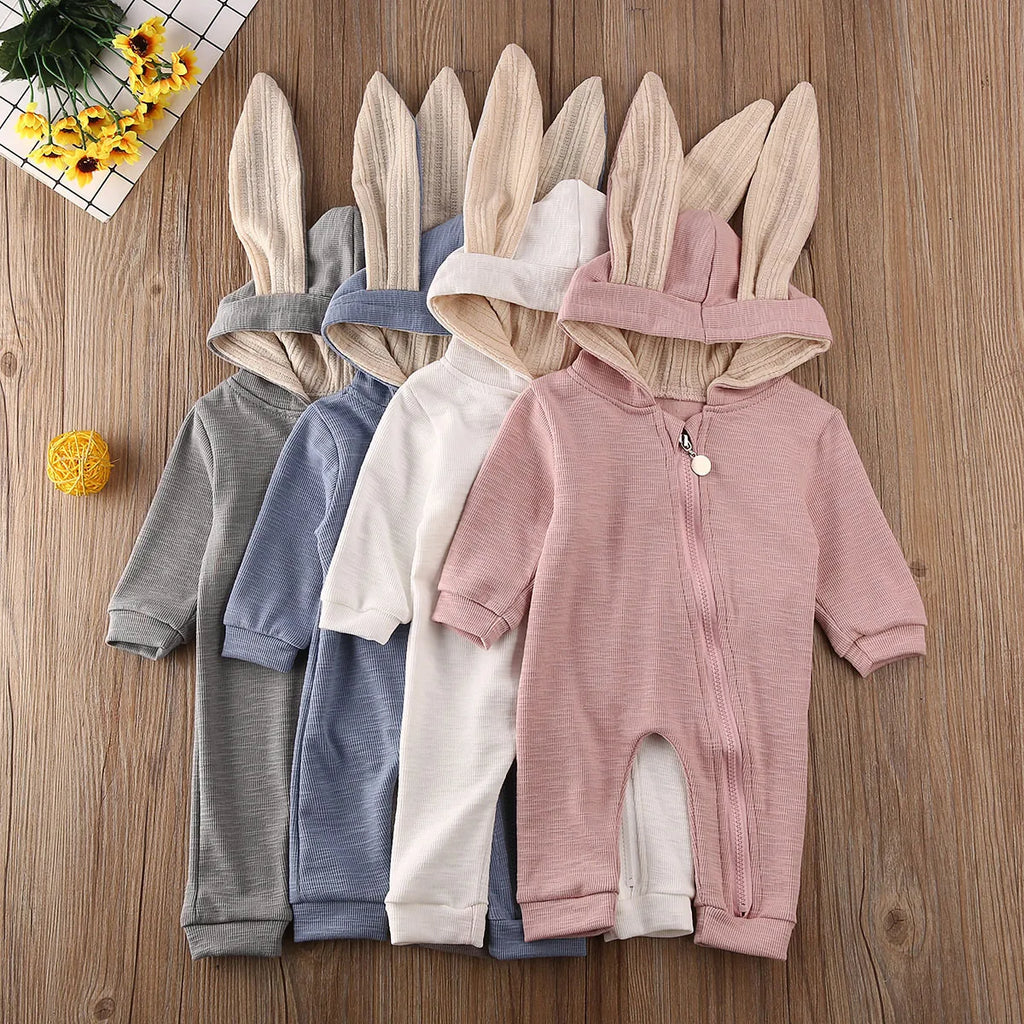 Mini Bunny Cotton Hooded Romper