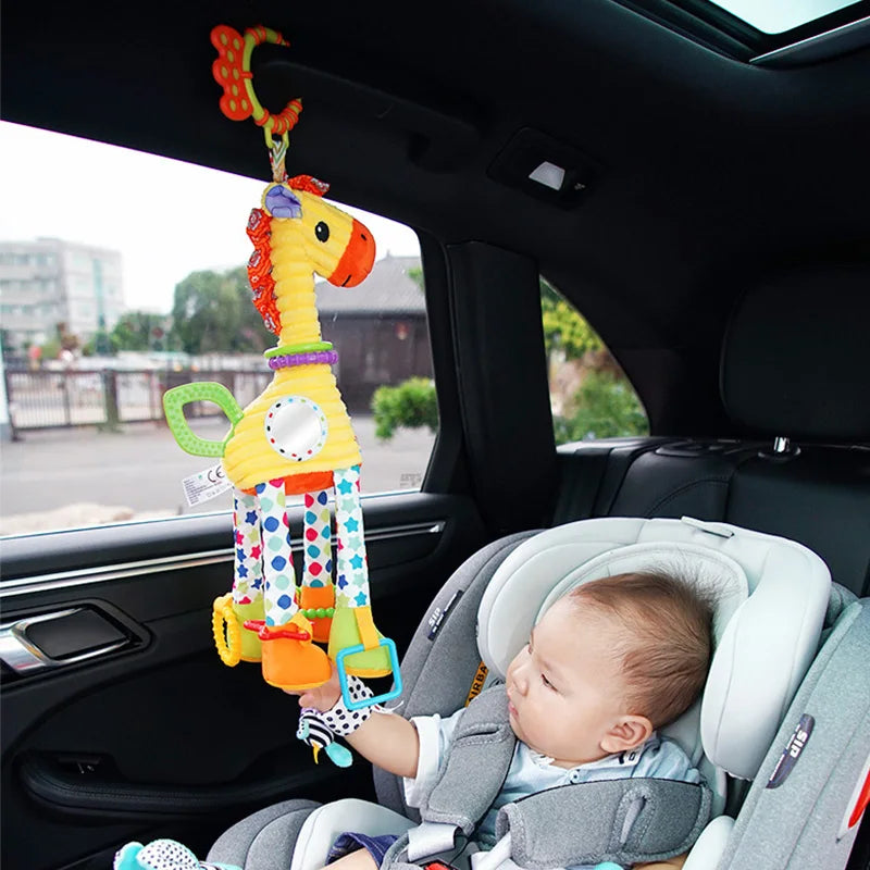 Mini Animal Rattle – Soft Giraffe & Zebra