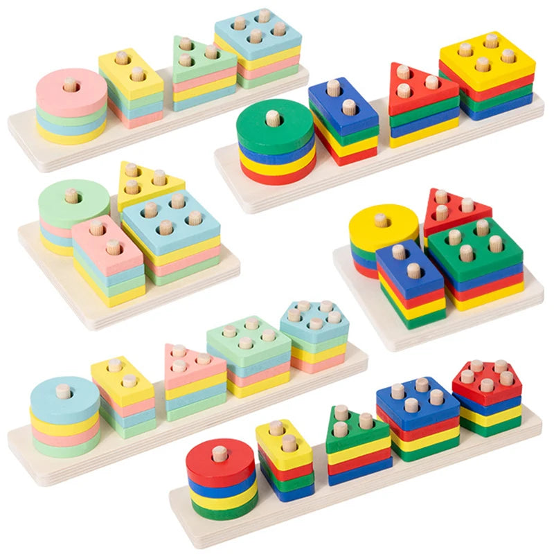 Mini Wooden Blocks – Montessori Shapes