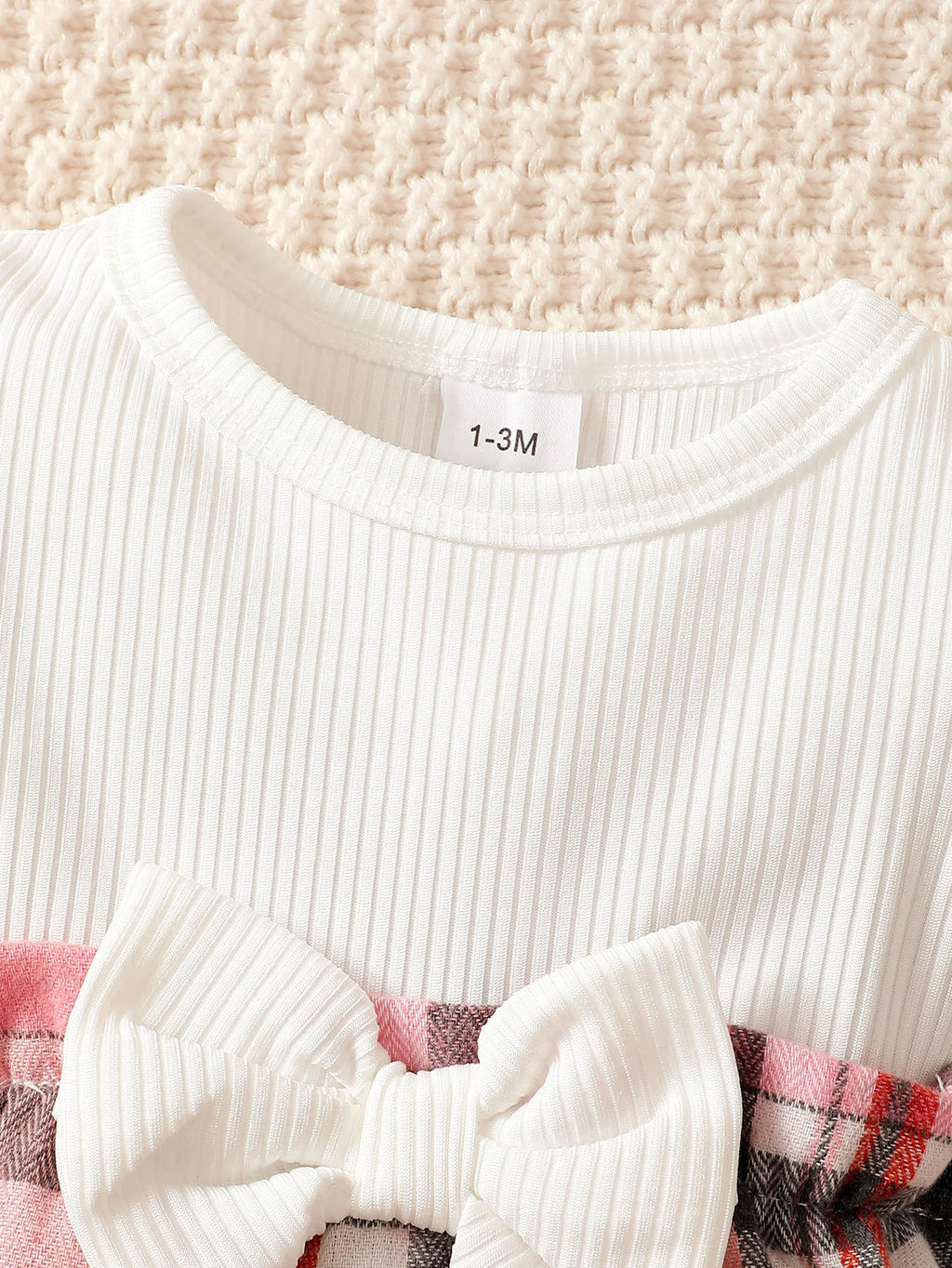 Mini Check Flutter Sleeve Jumpsuit Set