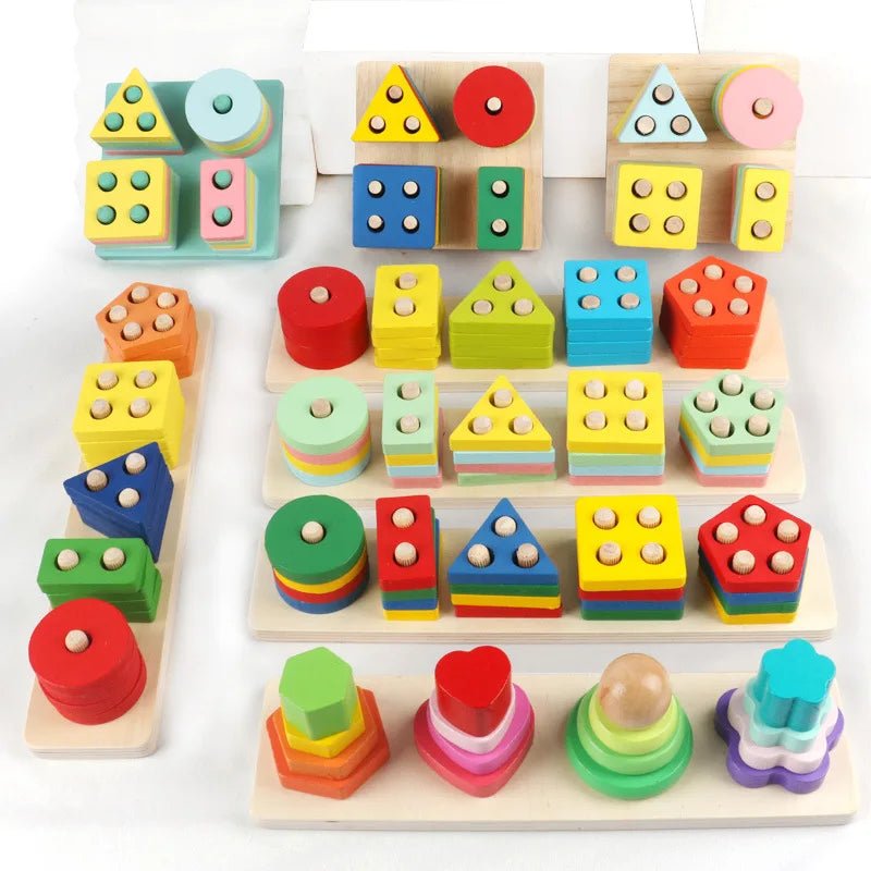 Mini Wooden Blocks – Montessori Shapes