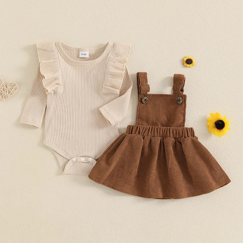 Mini Ruffle Romper & Corduroy Set
