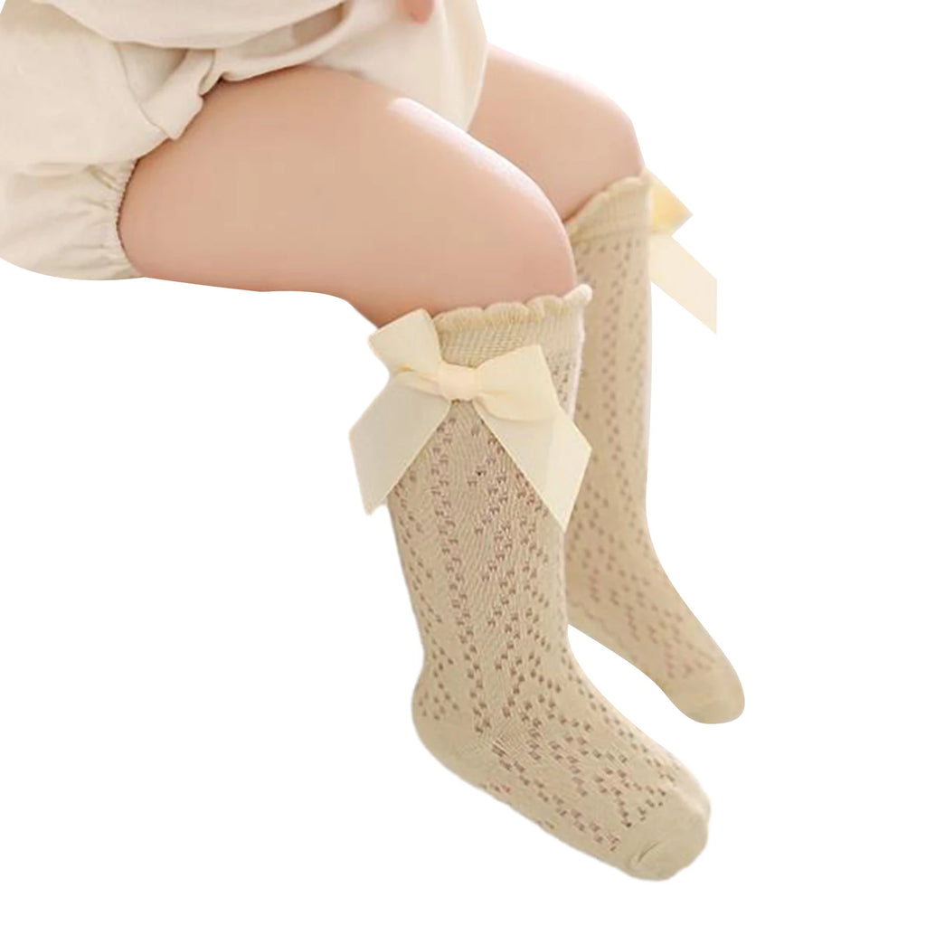 Mini Bow Mesh Knee Socks