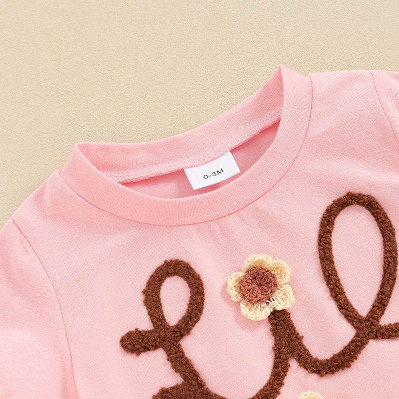 Mini Floral Embroidered Shorts Set