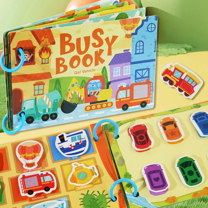 Mini Busy Book – Animals, Cars & Dinos