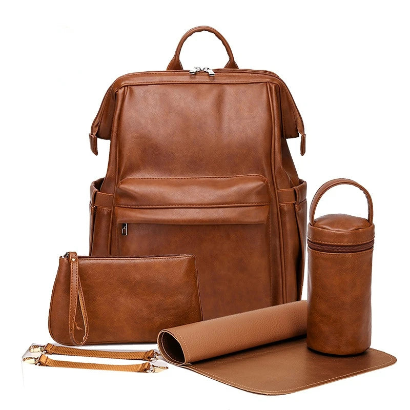 MiniMum Leather Diaper Bag
