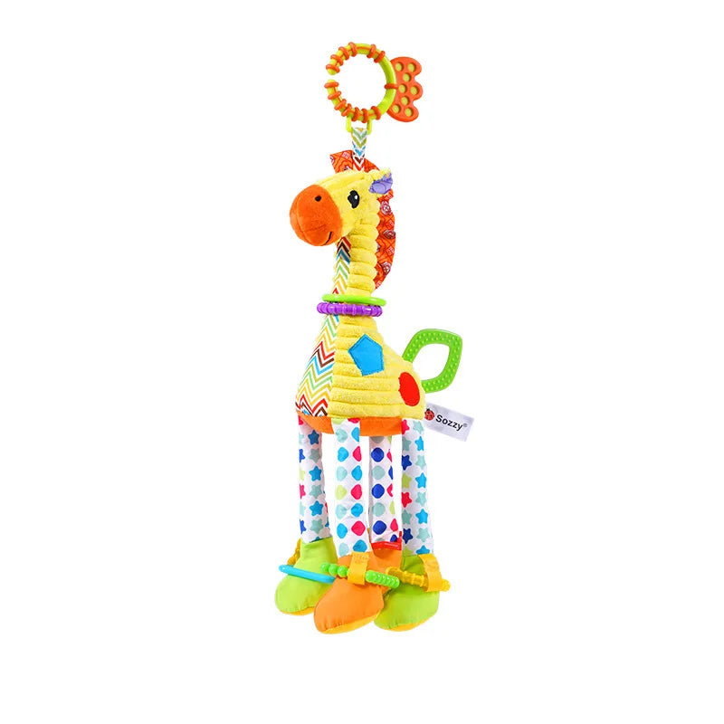 Mini Animal Rattle – Soft Giraffe & Zebra