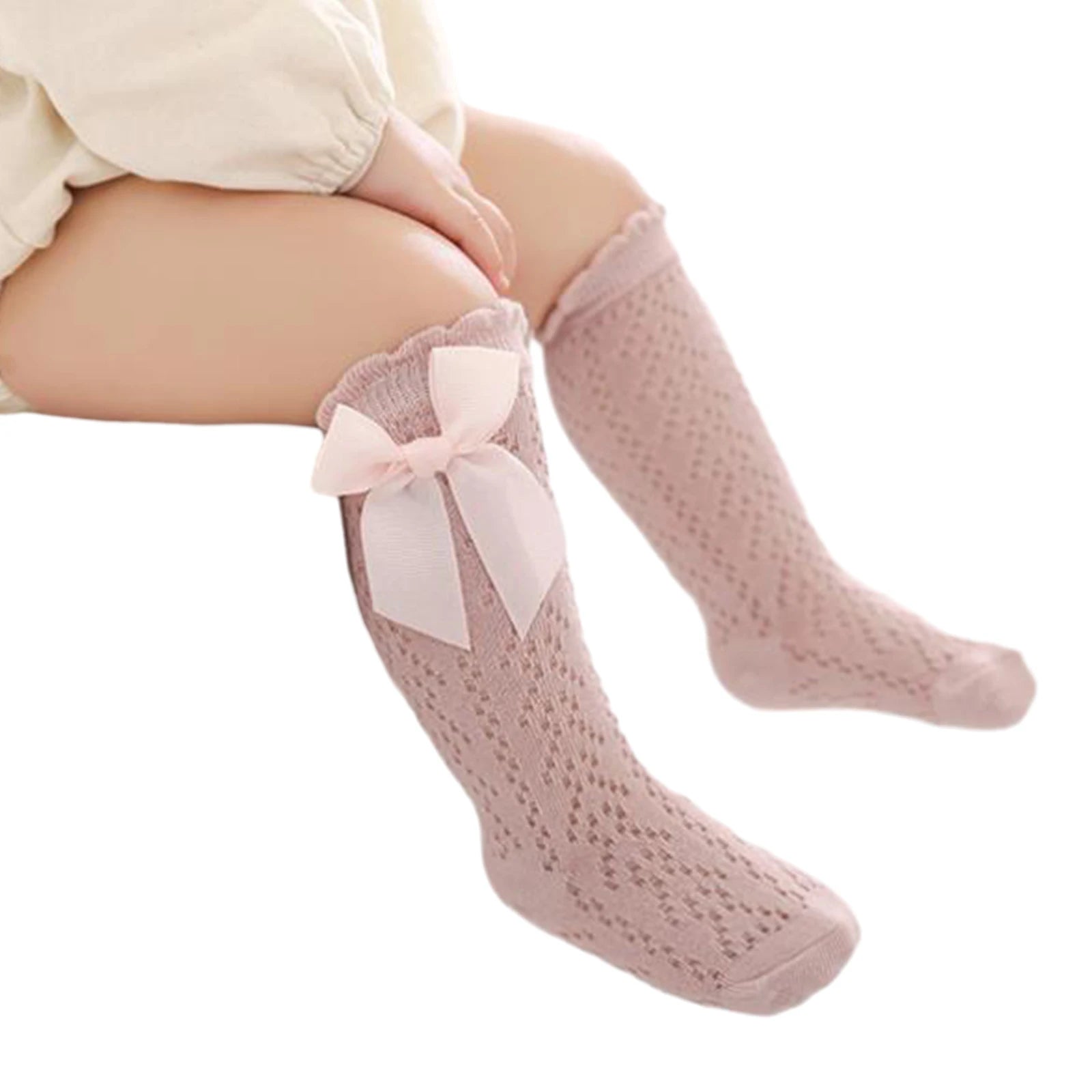 Mini Bow Mesh Knee Socks