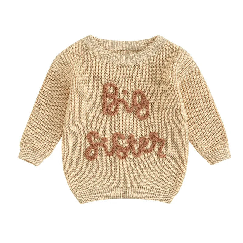 Mini Letter Embroidered Sweater