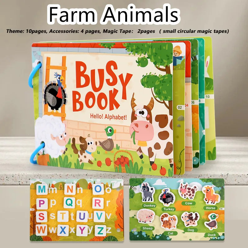 Mini Busy Book – Animals, Cars & Dinos