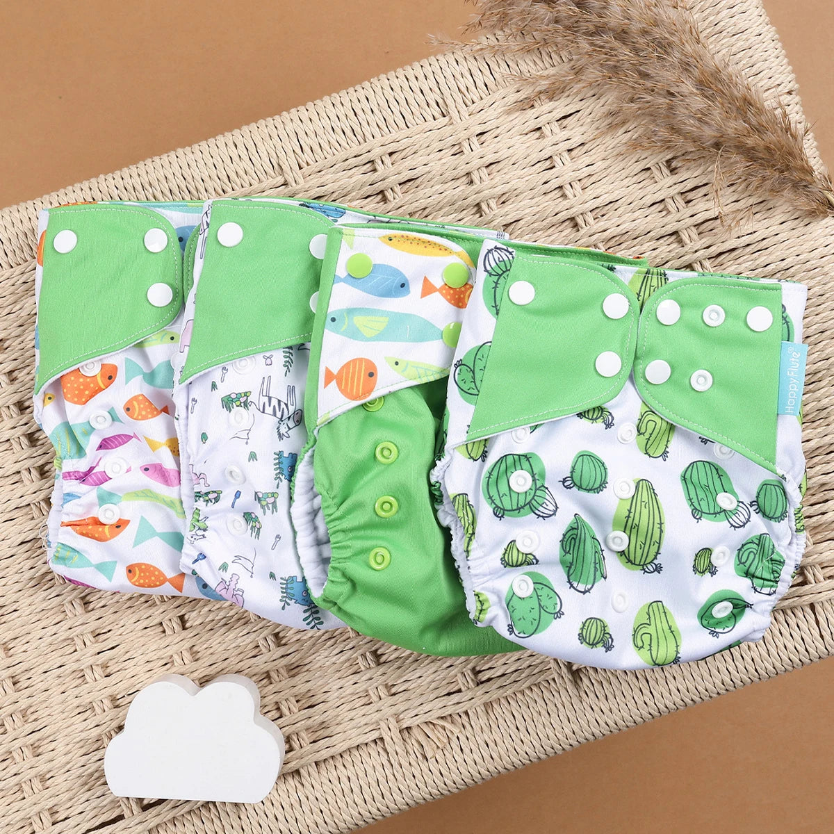Mini Cloth Diapers – 4pcs Eco Set