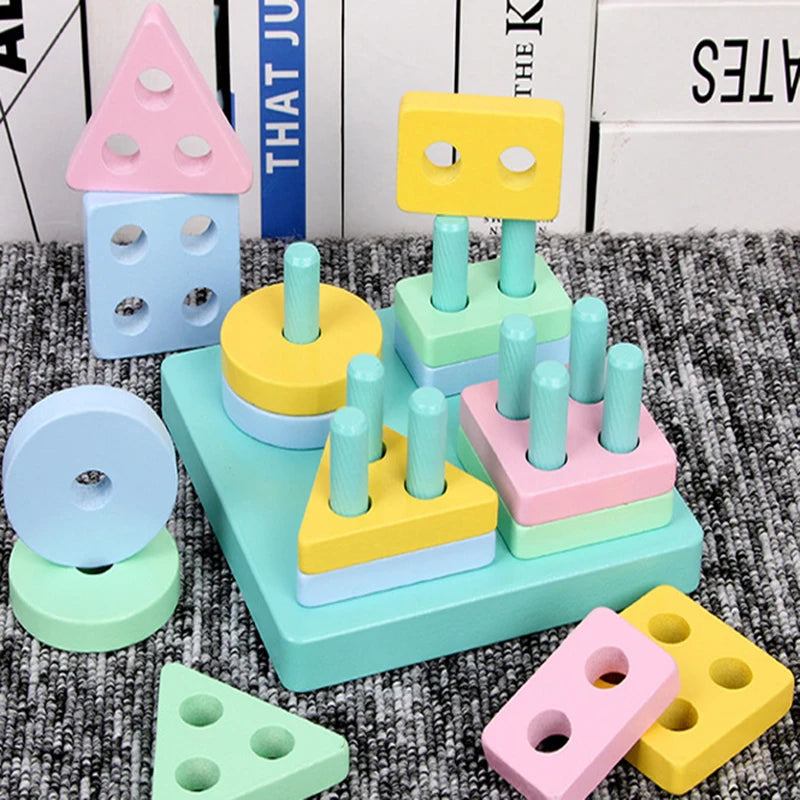 Mini Wooden Blocks – Montessori Shapes