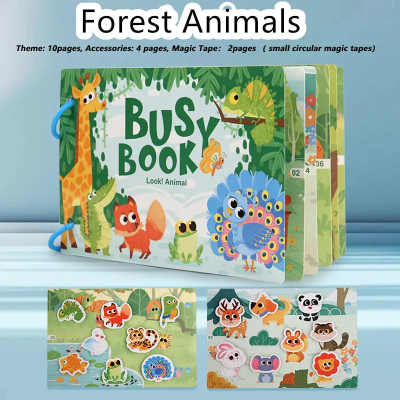 Mini Busy Book – Animals, Cars & Dinos