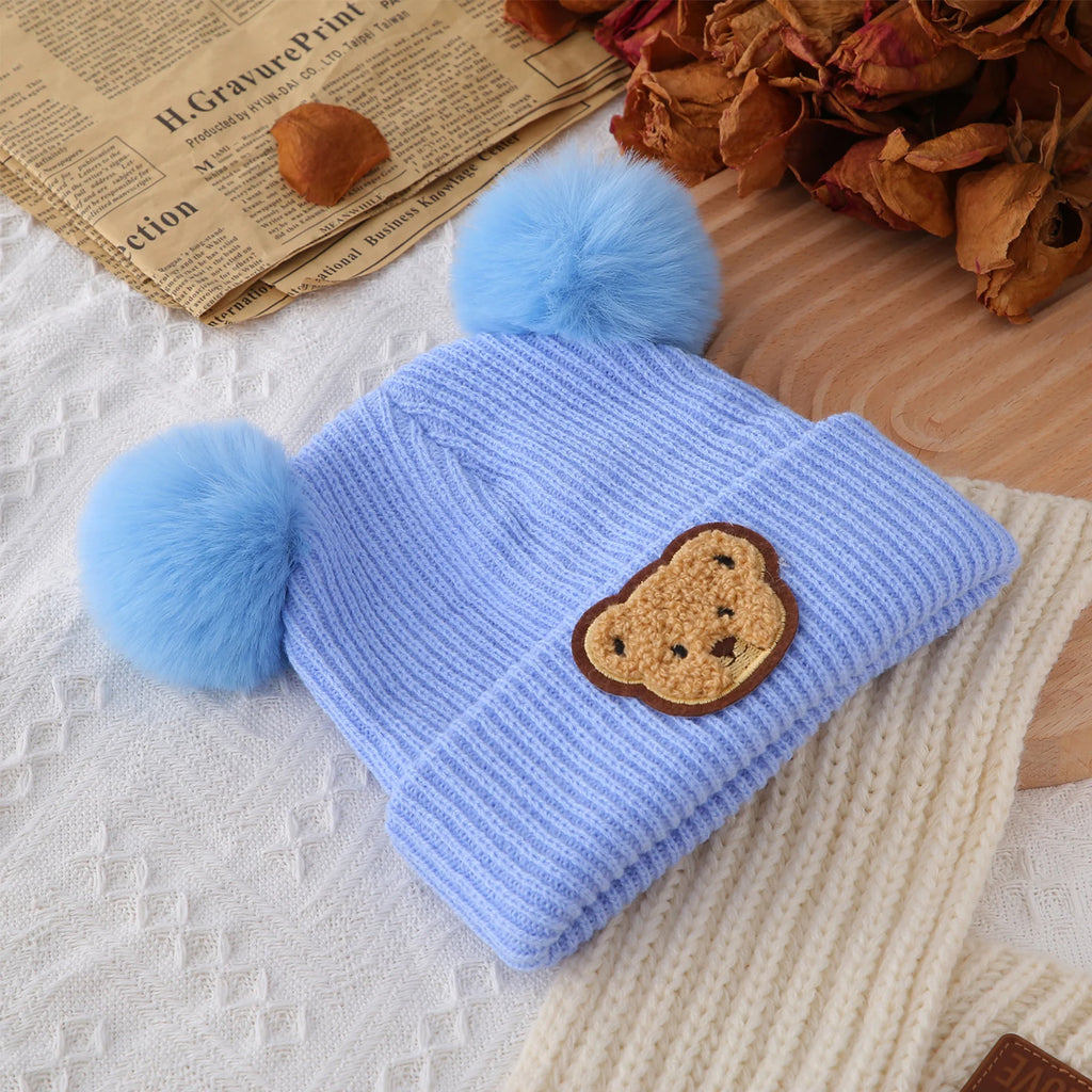 Mini Bear Knit Winter Hat