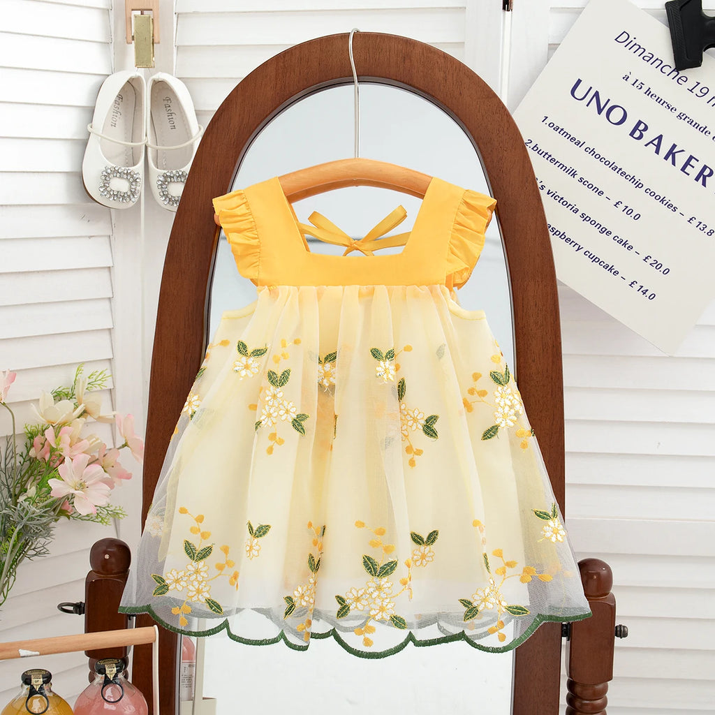Mini Chiffon Flower Dress