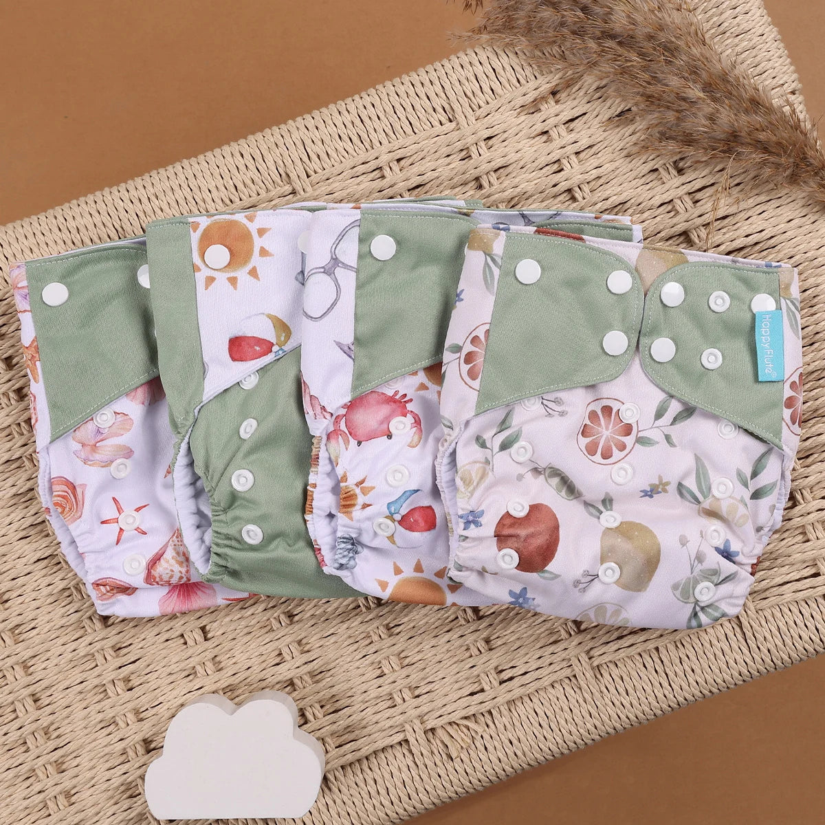 Mini Cloth Diapers – 4pcs Eco Set