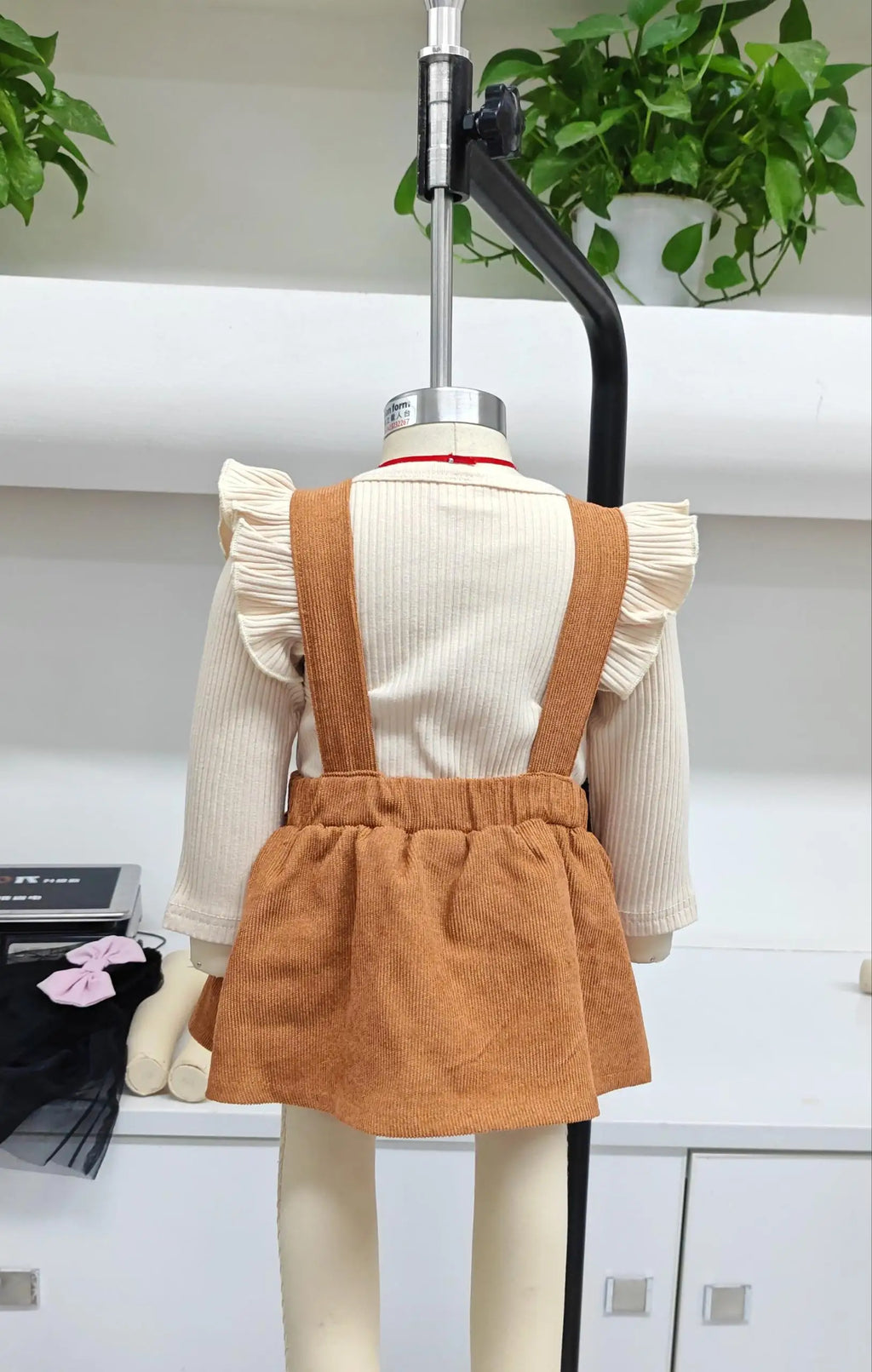 Mini Ruffle Romper & Corduroy Set