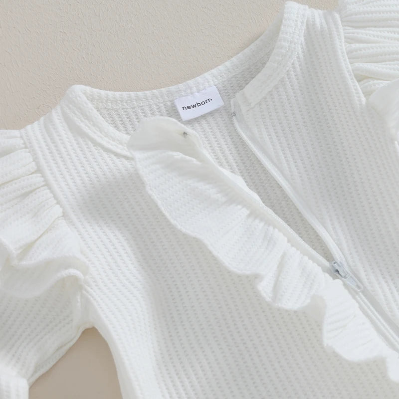 Mini Ruffle Zipper Romper