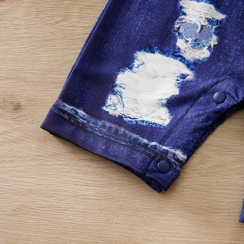 Mini Cowboy Suspender Romper