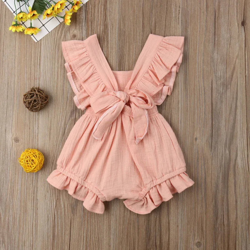 Mini Ruffle Cotton Romper