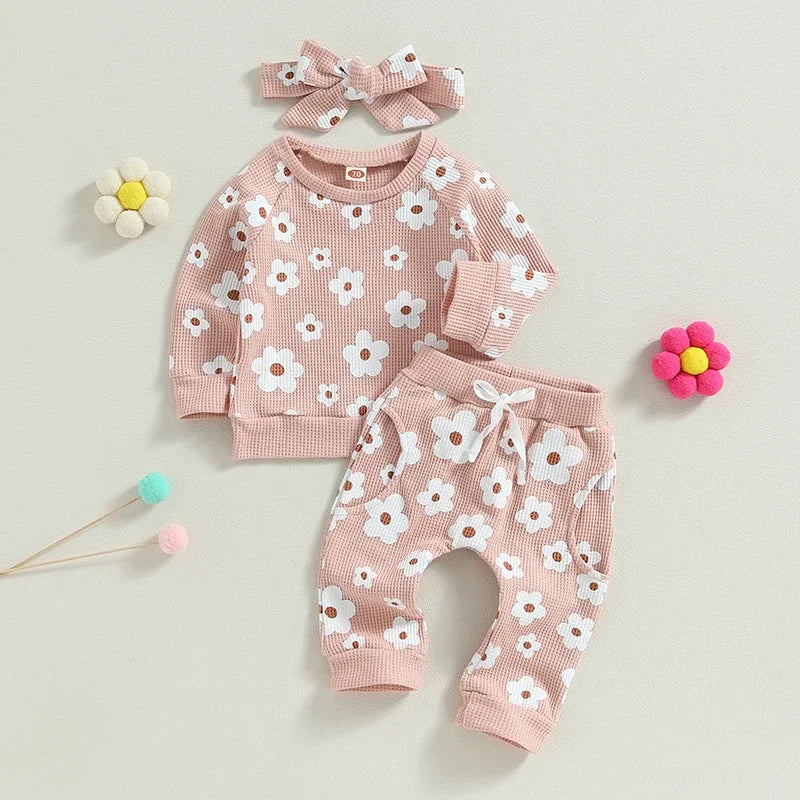 Mini Floral Winter Outfit Set