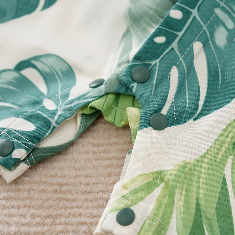 Mini Leaf Print Romper