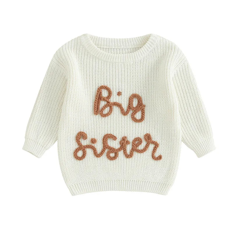 Mini Letter Embroidered Sweater