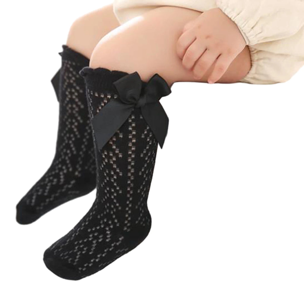 Mini Bow Mesh Knee Socks