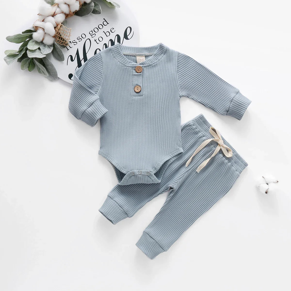 Mini Knit Long Sleeve Romper Set
