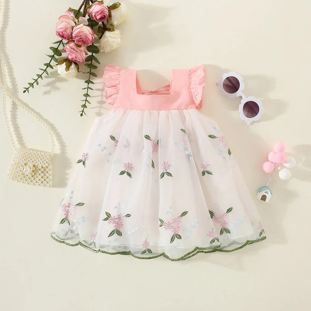 Mini Chiffon Flower Dress