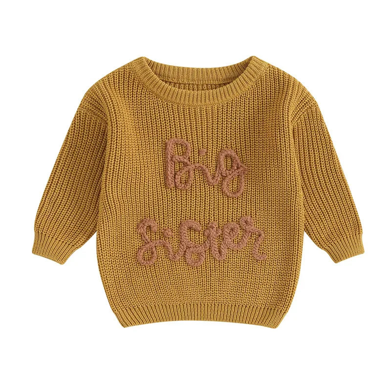Mini Letter Embroidered Sweater