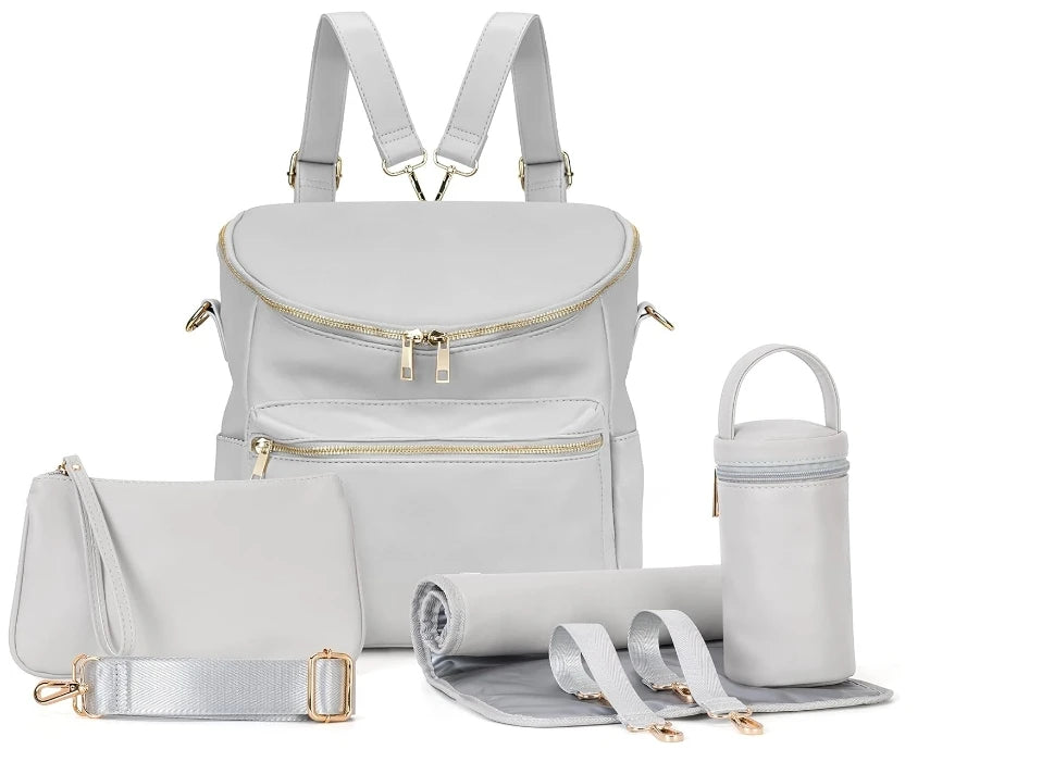 Mini PU Leather Diaper Bag