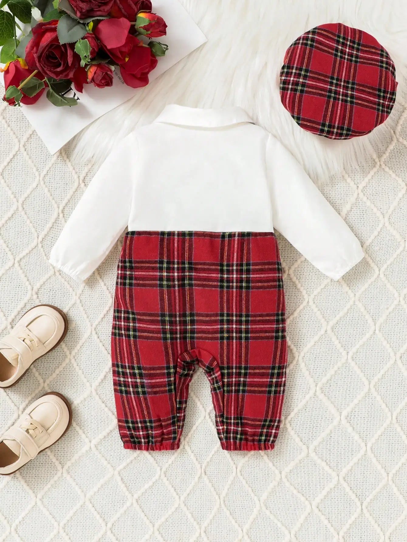 Mini Plaid Gentleman Romper
