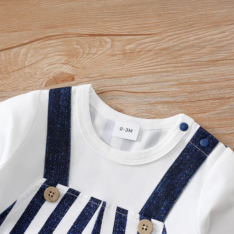 Mini Stripe Gentleman Romper