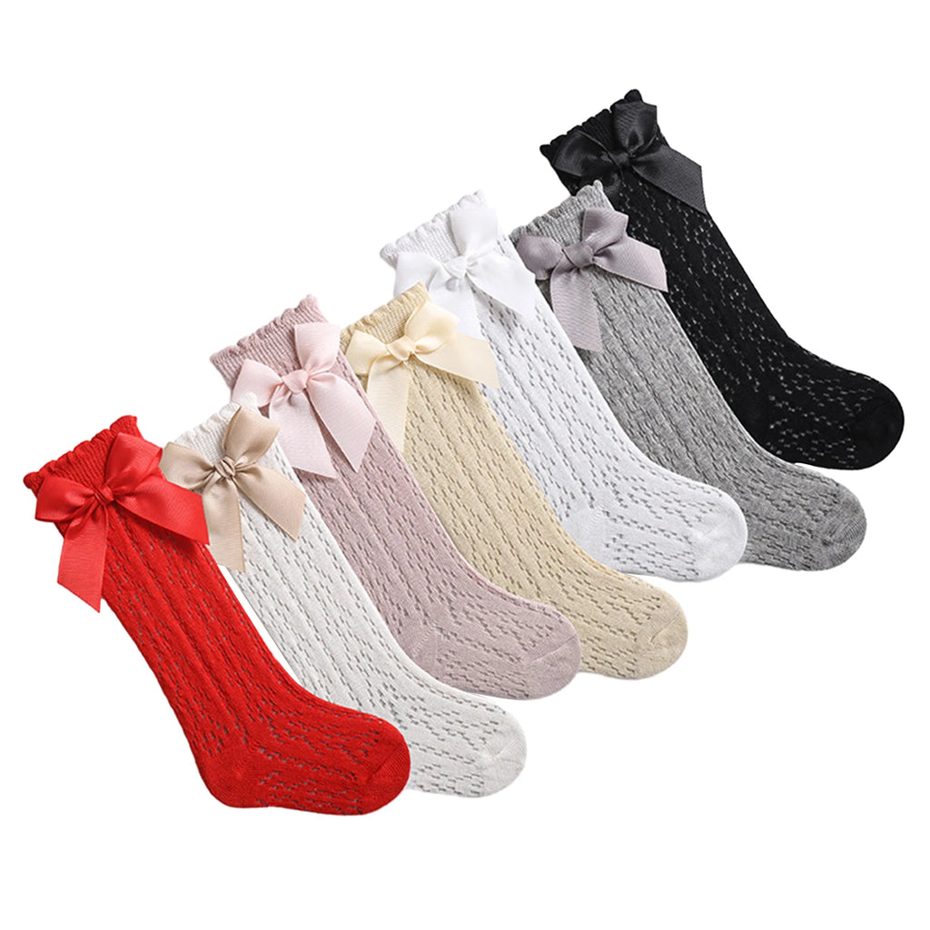 Mini Bow Mesh Knee Socks