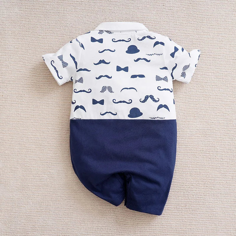 Mini Bowknot Lapel Romper