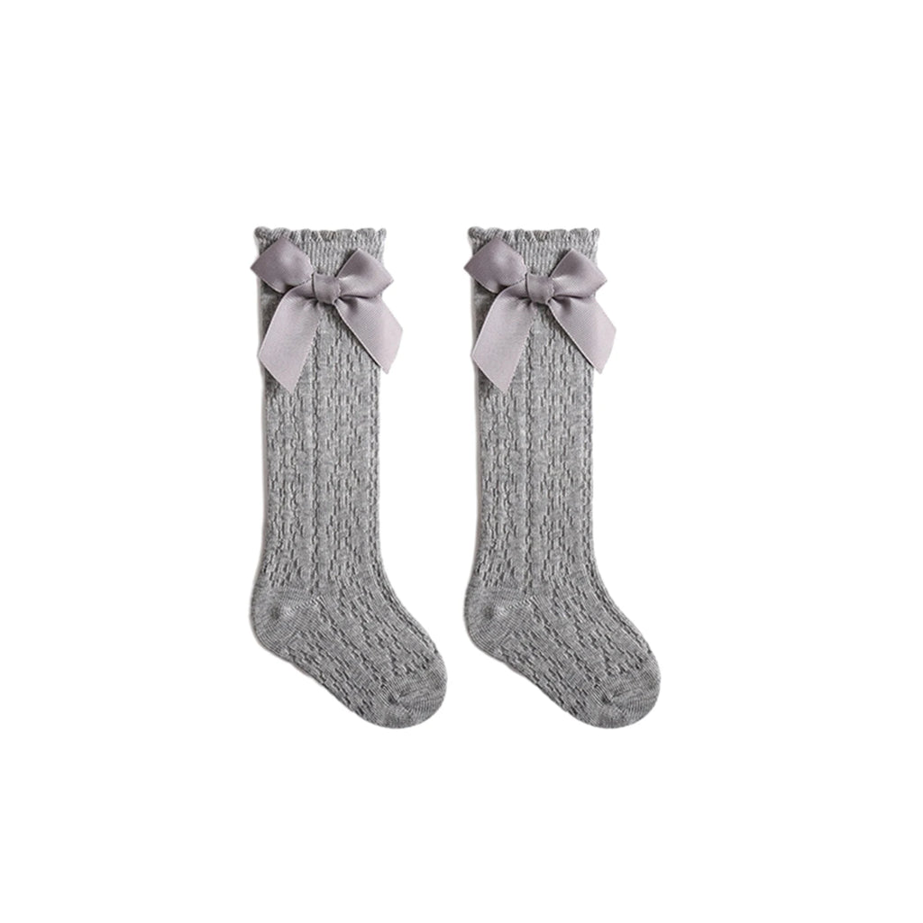 Mini Bow Mesh Knee Socks