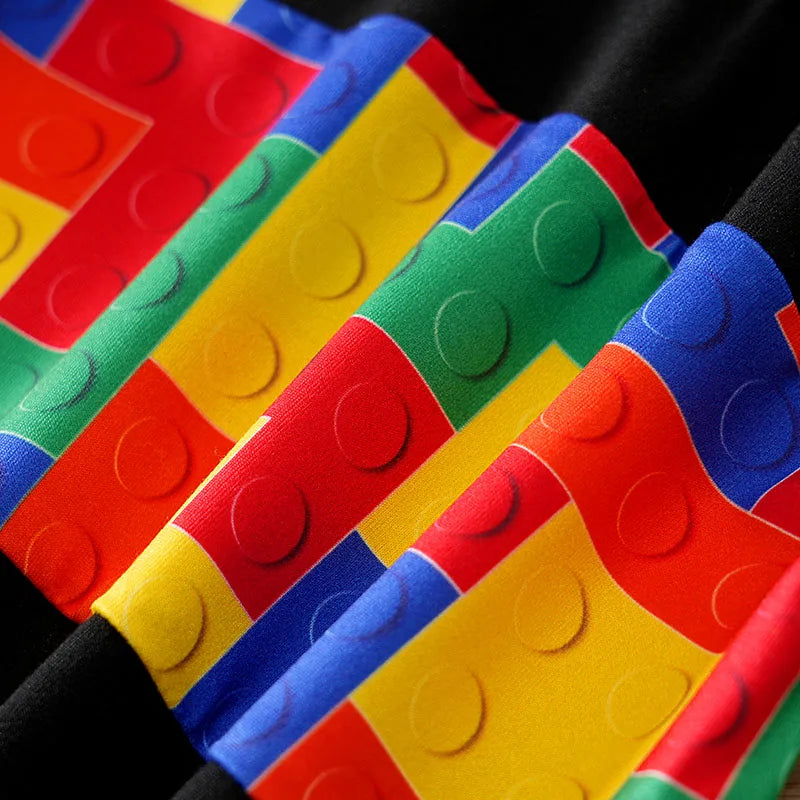 Mini Summer Block Print Romper