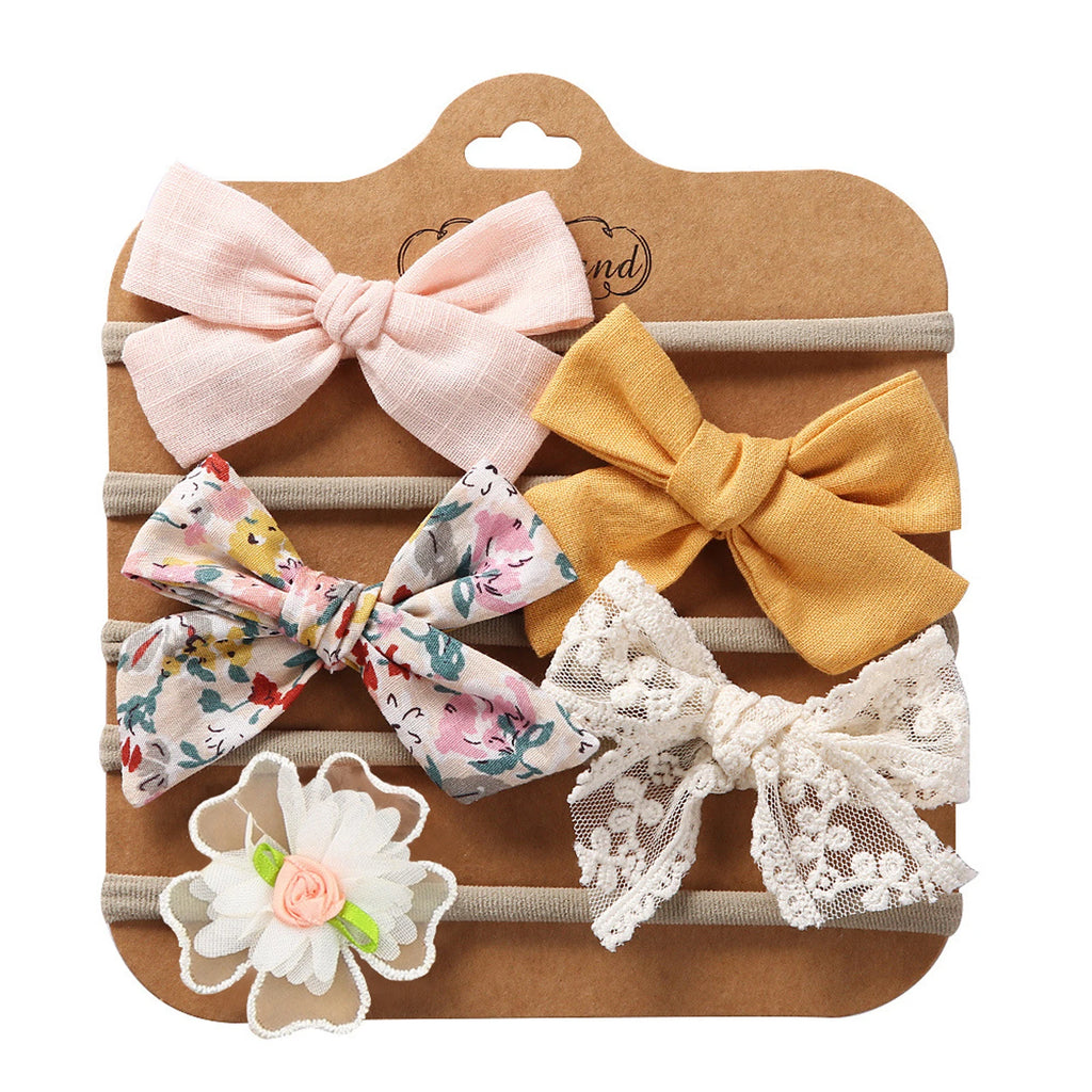 Mini Bowknot Headband Set