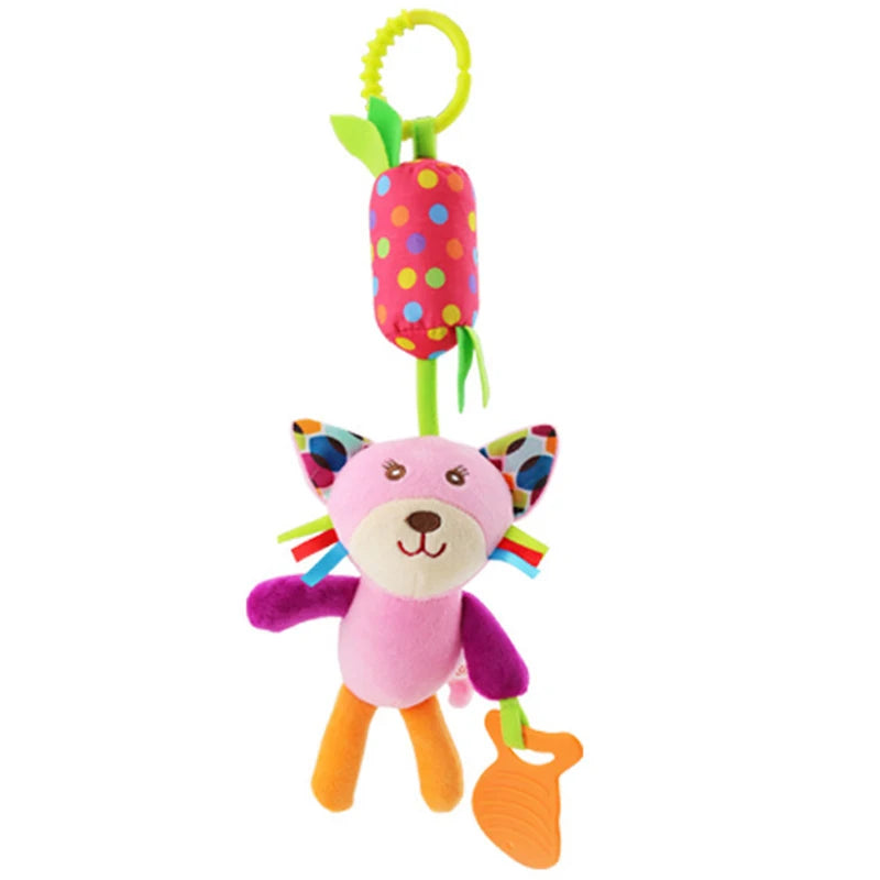 Mini Animal Rattle – Soft Giraffe & Zebra