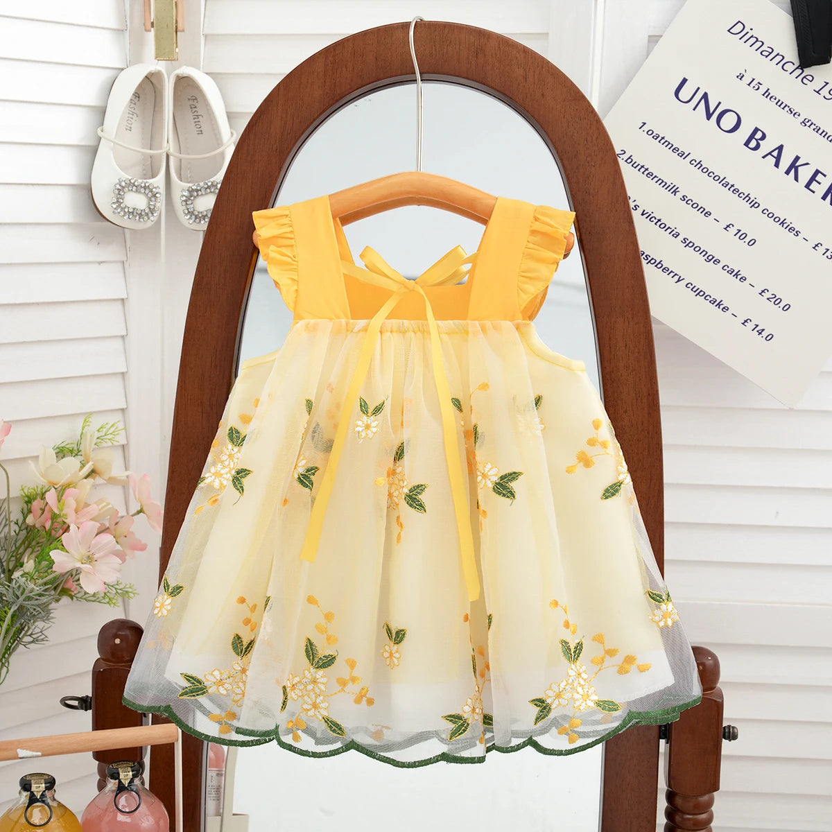 Mini Chiffon Flower Dress