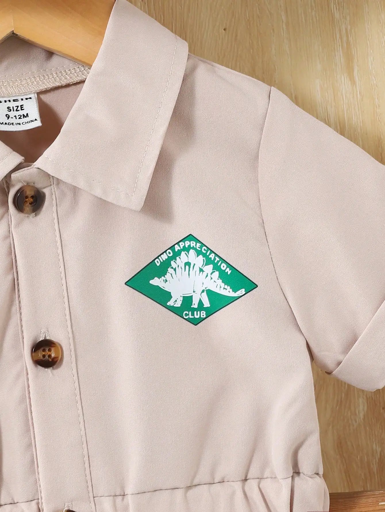 Mini Cartoon Lapel Romper Set