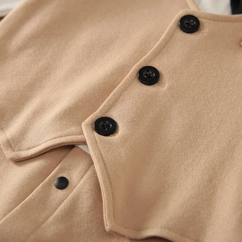 Mini Khaki Gentleman Romper