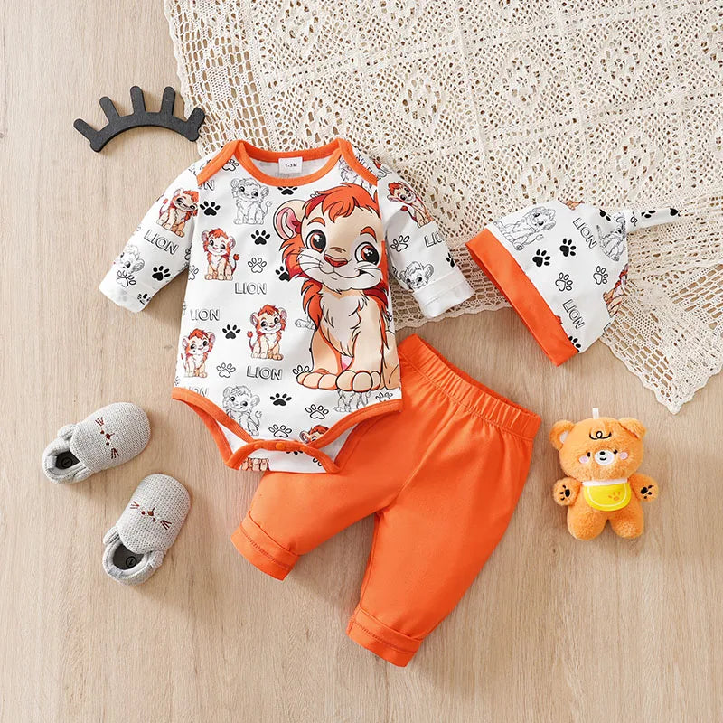 Mini Lion Knit Romper