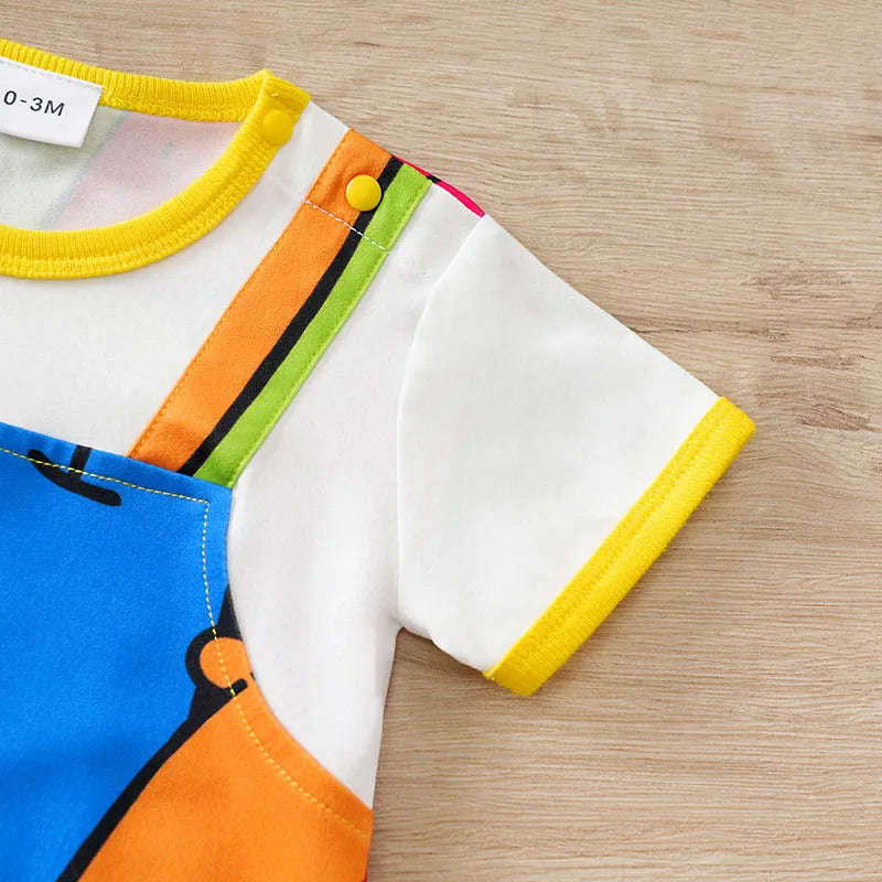 Mini Bear Suspender Romper